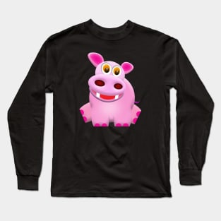 hippo a Long Sleeve T-Shirt